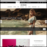 Screen shot of the Guess Clothing Ltd website.