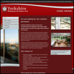 Screen shot of the Yorkshire Windows & Doors Ltd website.