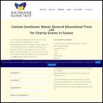 Screen shot of the Southover Manor General Educational Trust Ltd website.