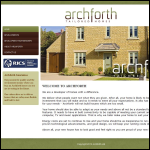 Screen shot of the Archforth Ltd website.