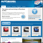 Screen shot of the Automania (South West) Ltd website.
