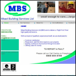 Screen shot of the Mead Building Services Ltd website.