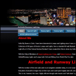 Screen shot of the Air Field Lighting Ltd website.