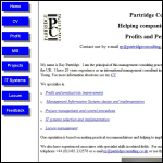 Screen shot of the Partridge Consultancy Ltd website.