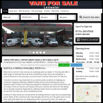 Screen shot of the Vans Ltd website.