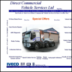 Screen shot of the Direct Commercial Vehicle Services Ltd website.