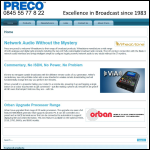 Screen shot of the Preco Ltd website.