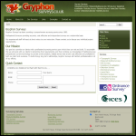 Screen shot of the Gryphon Surveys Ltd website.