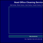 Screen shot of the Head Office Cleaning Services Ltd website.