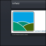 Screen shot of the Trifield Productions Ltd website.