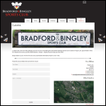 Screen shot of the The Bradford & Bingley Sports Club Ltd website.
