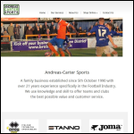 Screen shot of the Andreas-carter (Sports Marketing) Ltd website.