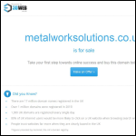 Screen shot of the Metalwork Solutions website.