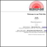 Screen shot of the Microcolour International Ltd website.
