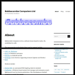Screen shot of the Babbacombe Computers Ltd website.