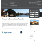 Screen shot of the Thames Vale Properties Ltd website.