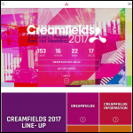 Screen shot of the Creamfield Ltd website.