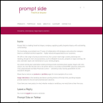 Screen shot of the Prompt Side Ltd website.