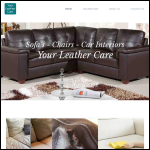 Screen shot of the Your Leather Care website.