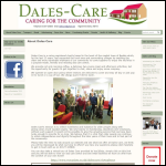 Screen shot of the Dales-care website.