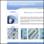 Screen shot of the Vincent Springs Ltd website.