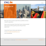 Screen shot of the Ing Lease (UK) Ltd website.