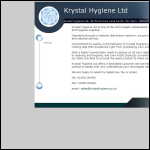 Screen shot of the Krystal Hygiene Ltd website.