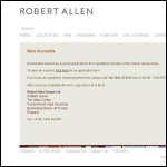 Screen shot of the Robert Allen Europe Ltd website.