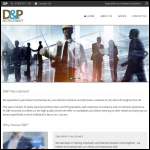 Screen shot of the D P Recruitment Services Ltd website.