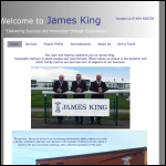Screen shot of the James King (Plant) Ltd website.