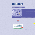 Screen shot of the Orion Marketing Ltd website.