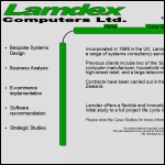 Screen shot of the Lamdex Computers Ltd website.