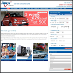 Screen shot of the Apex Car Rental (Norwich) Ltd website.