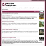 Screen shot of the Archetype Publications Ltd website.