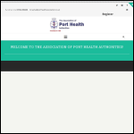 Screen shot of the The Association of Port Health Authorities website.