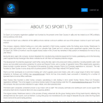 Screen shot of the Sci-sport Ltd website.