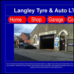 Screen shot of the Langley Tyre & Auto Ltd website.