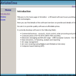 Screen shot of the Aristoline Ltd website.