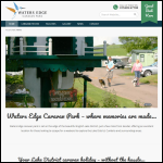 Screen shot of the Waters Edge Caravan Park Ltd website.