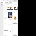 Screen shot of the Back Alley Musical Instruments Ltd website.
