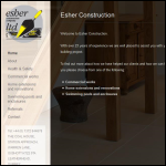 Screen shot of the Esher Construction Company Ltd website.
