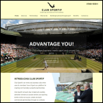 Screen shot of the Club Sportif Ltd website.