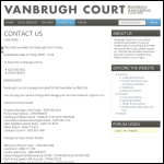 Screen shot of the Vanbrugh Court Residents Association Ltd website.