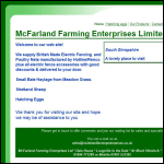 Screen shot of the Mcfarland Farming Enterprises Ltd website.