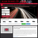 Screen shot of the Alan Evans Ltd website.