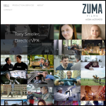 Screen shot of the Zuma Films Ltd website.