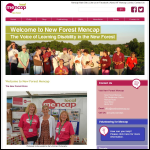 Screen shot of the New Forest Mencap website.
