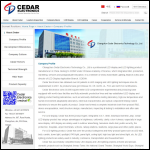 Screen shot of the Cedar Technology Company Ltd website.