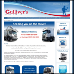 Screen shot of the Gulliver's Truck Hire Ltd website.