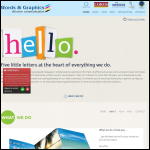 Screen shot of the Words & Graphics Ltd website.